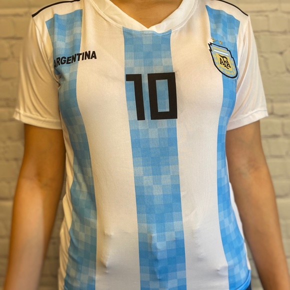 Black Friday sales!!Messi Argentina Women's Soccer Jersey Players de Futbol - Picture 3 of 4